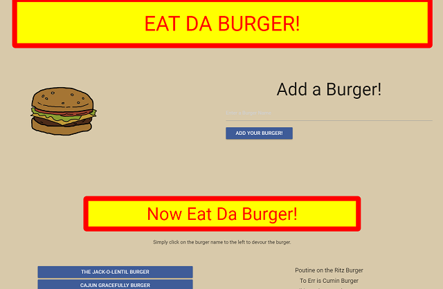 burger app display